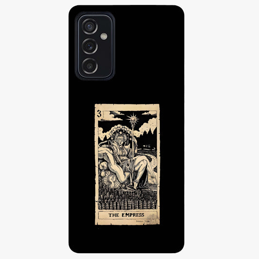 The Empress Glass Case showing flat back view with regal feminine artwork and glossy glass finish.