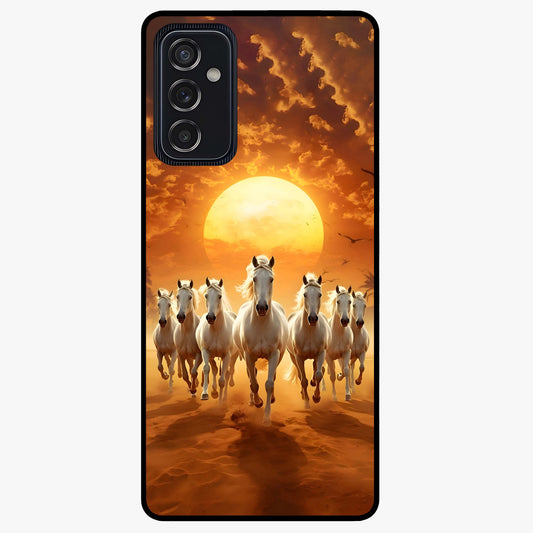 Wild Sunset Majesty Glass Case showing flat back view with majestic sunset landscape artwork and glossy glass finish.