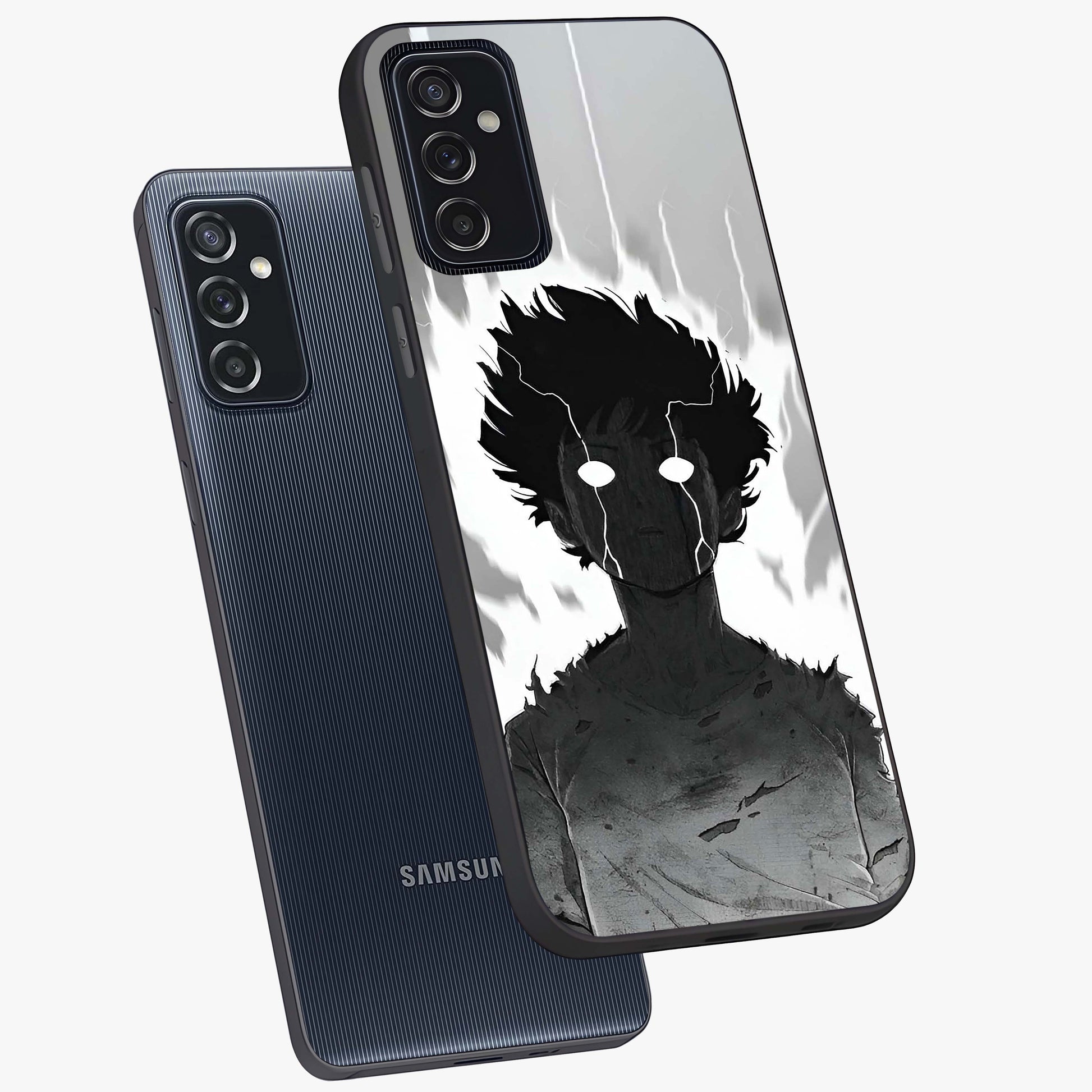 Awakened Inner Rage Glass Case displayed in angled mockup highlighting powerful graphic design and bold artistic theme.