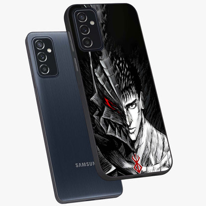 Berserker Blood Oath Glass Case displayed in angled mockup highlighting dark fantasy graphic design and powerful theme.