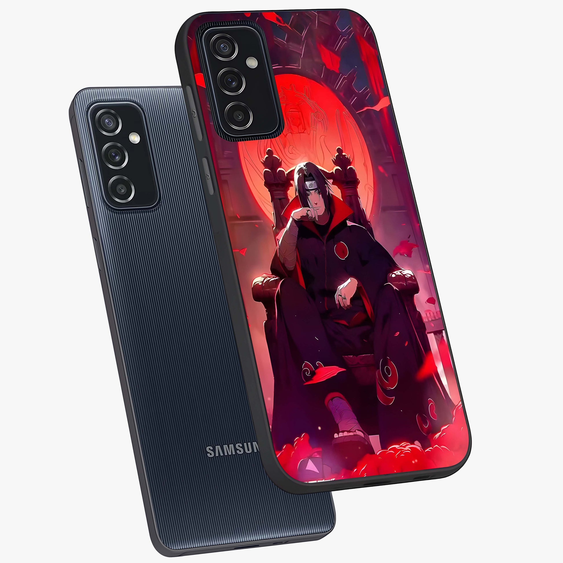 Blood Moon Sovereign Glass Case displayed in angled mockup highlighting dark celestial moon design and dramatic theme.
