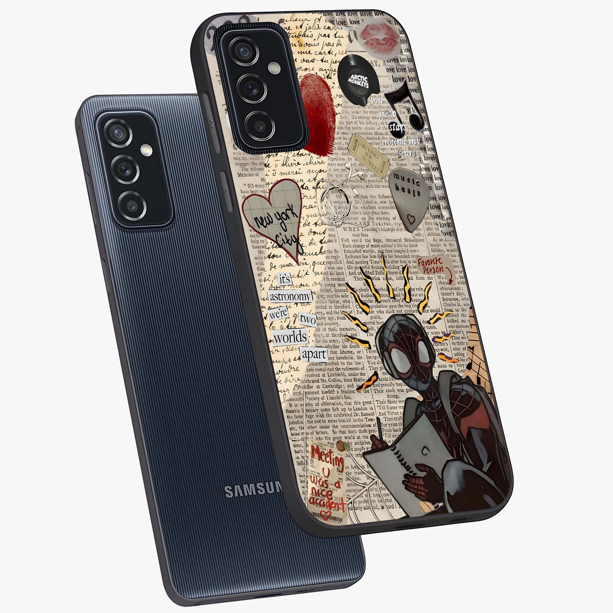 City Dream Sketch Glass Case displayed in angled mockup highlighting minimal city illustration with aesthetic sketch style.