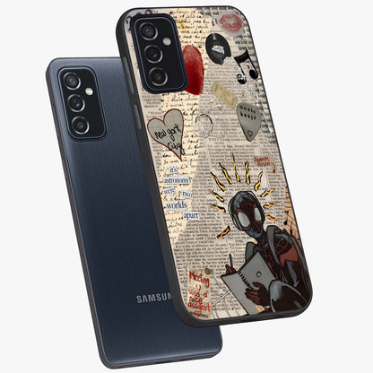 City Dream Sketch Glass Case displayed in angled mockup highlighting minimal city illustration with aesthetic sketch style.