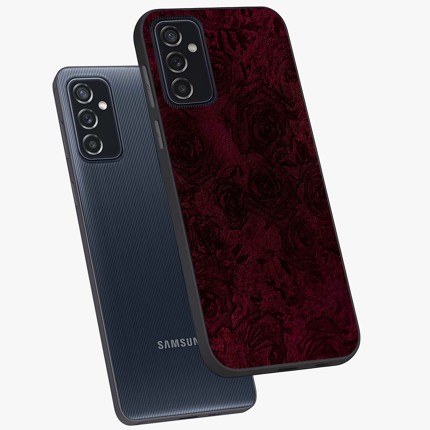 Crimson Fade Flow Glass Case displayed in angled mockup highlighting smooth gradient design with modern aesthetic style.