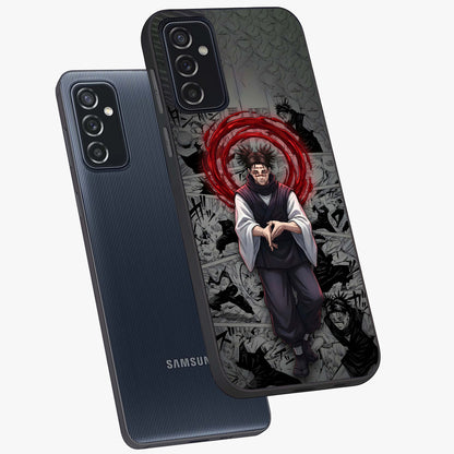 Cursed Ritual Ascension Glass Case displayed in angled mockup highlighting mystical ritual illustration with supernatural aesthetic.