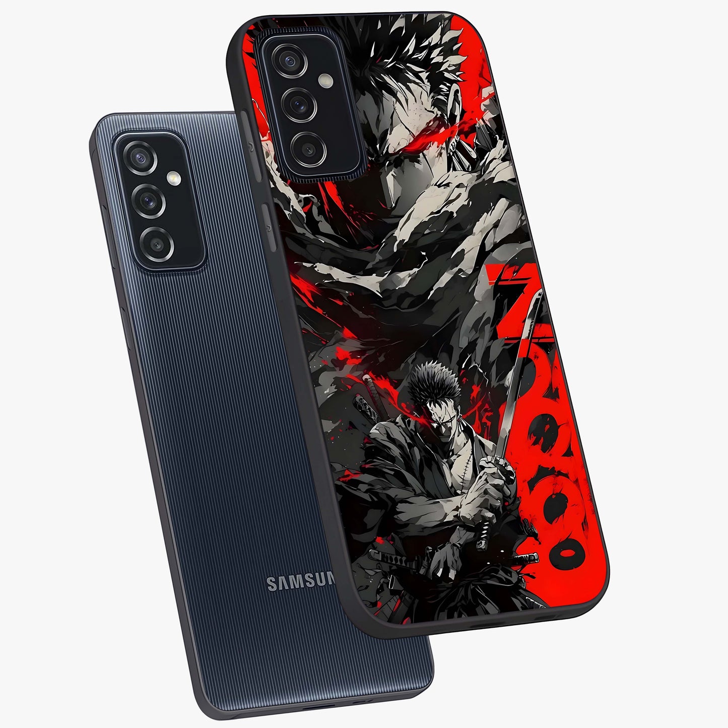 Demon Sword Resolve Glass Case displayed in angled mockup highlighting powerful demon sword illustration with dark fantasy aesthetic.