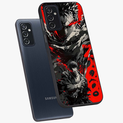 Demon Sword Resolve Glass Case displayed in angled mockup highlighting powerful demon sword illustration with dark fantasy aesthetic.