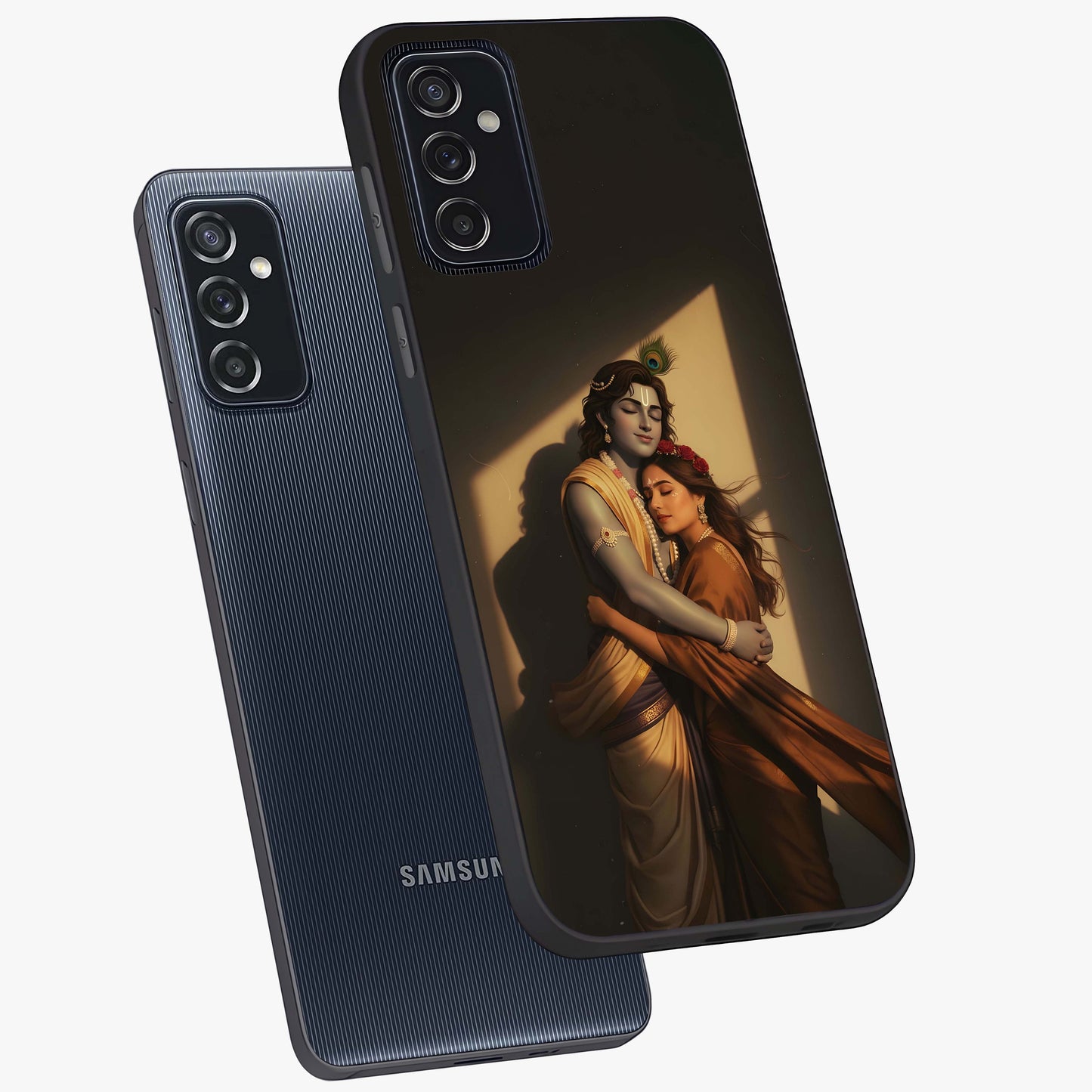 Divine Eternal Love Glass Case displayed in angled mockup highlighting elegant divine inspired design with peaceful aesthetic.