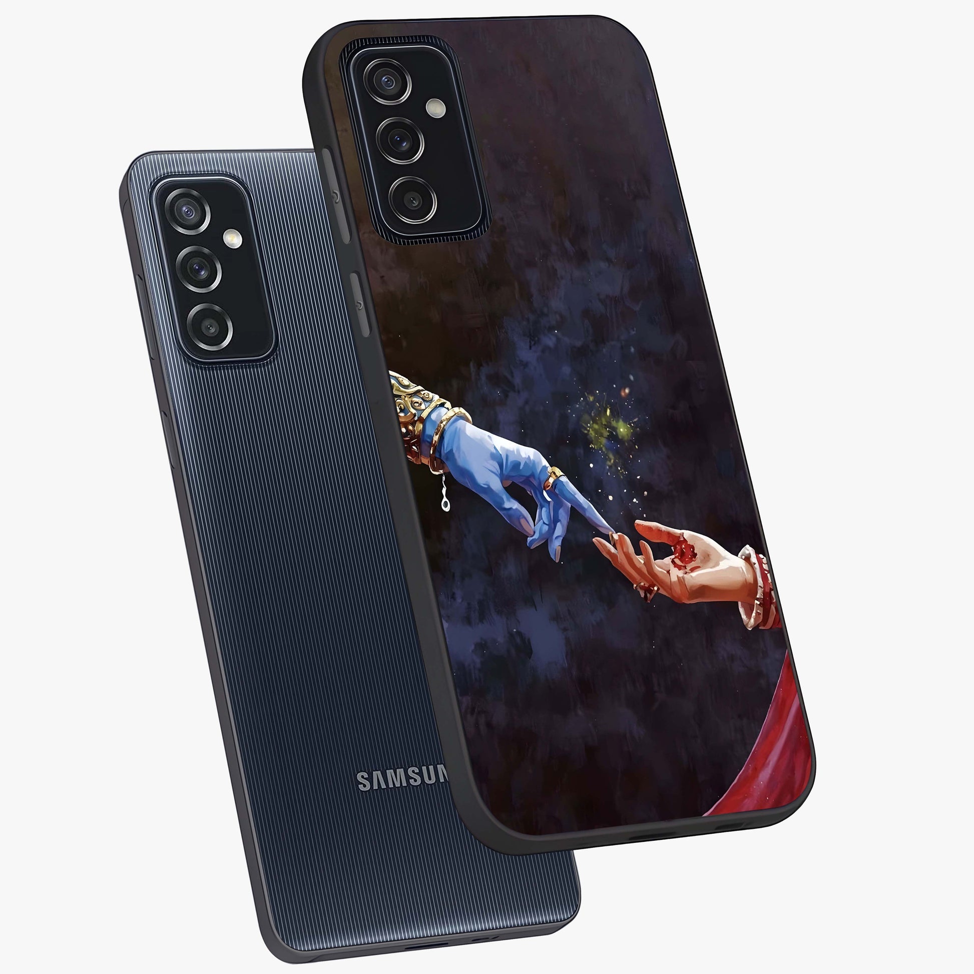 Divine Touch Eternal Glass Case displayed in angled mockup highlighting elegant divine inspired design with calm aesthetic style.