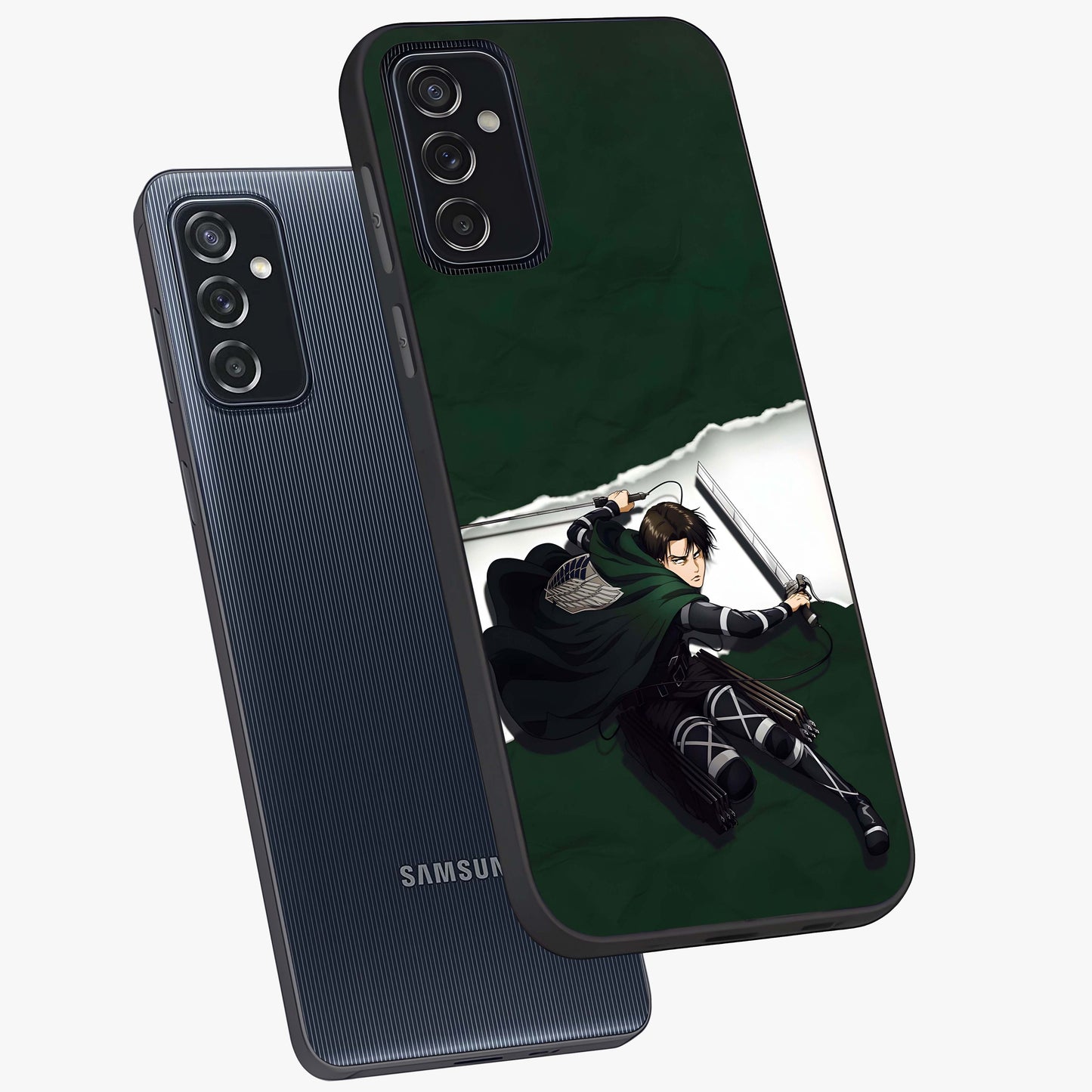 Emerald War Vanguard Glass Case displayed in angled mockup highlighting intense battle inspired design with emerald tone aesthetic.