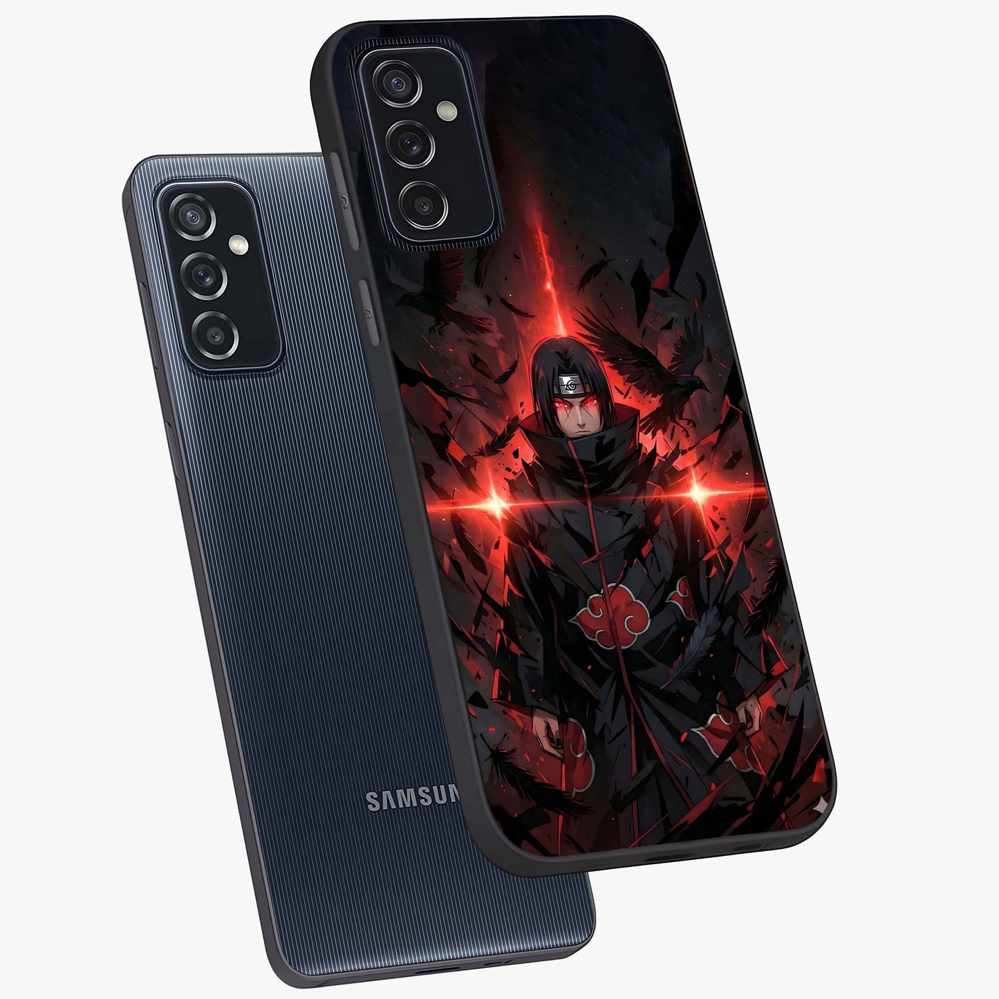 Focused Blade Discipline Glass Case displayed in angled mockup highlighting clean minimal text artwork with modern aesthetic style.