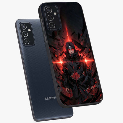 Focused Blade Discipline Glass Case displayed in angled mockup highlighting clean minimal text artwork with modern aesthetic style.