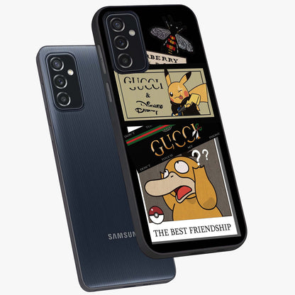Gucci Play Mashup Glass Case displayed in angled mockup highlighting stylish fashion mashup design with bold aesthetic.