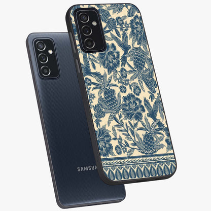 Heirloom Wild Bloom Glass Case displayed in angled mockup highlighting botanical bloom design with classic aesthetic style.
