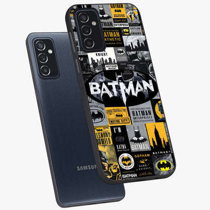 Knight Gotham Rise Glass Case displayed in angled mockup highlighting powerful knight silhouette design with dramatic aesthetic.