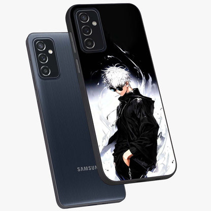 Limitless Shadow King Glass Case displayed in angled mockup highlighting dramatic dark hero design with intense aesthetic.