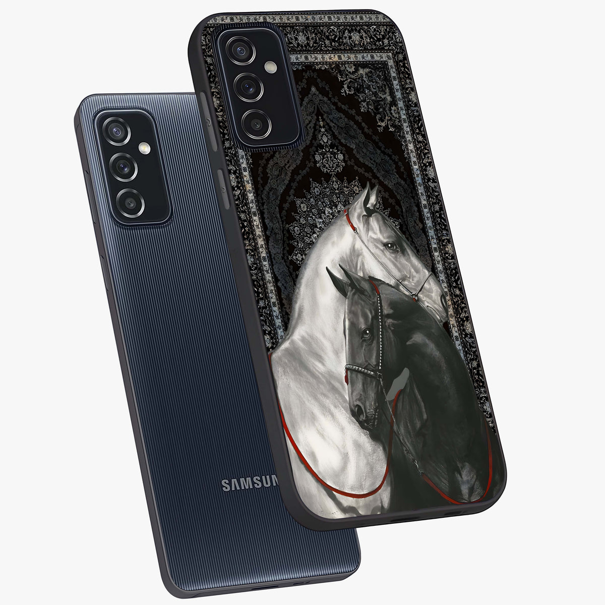 Majestic Ride Legacy Glass Case displayed in angled mockup highlighting sleek vehicle design with bold racing aesthetic.