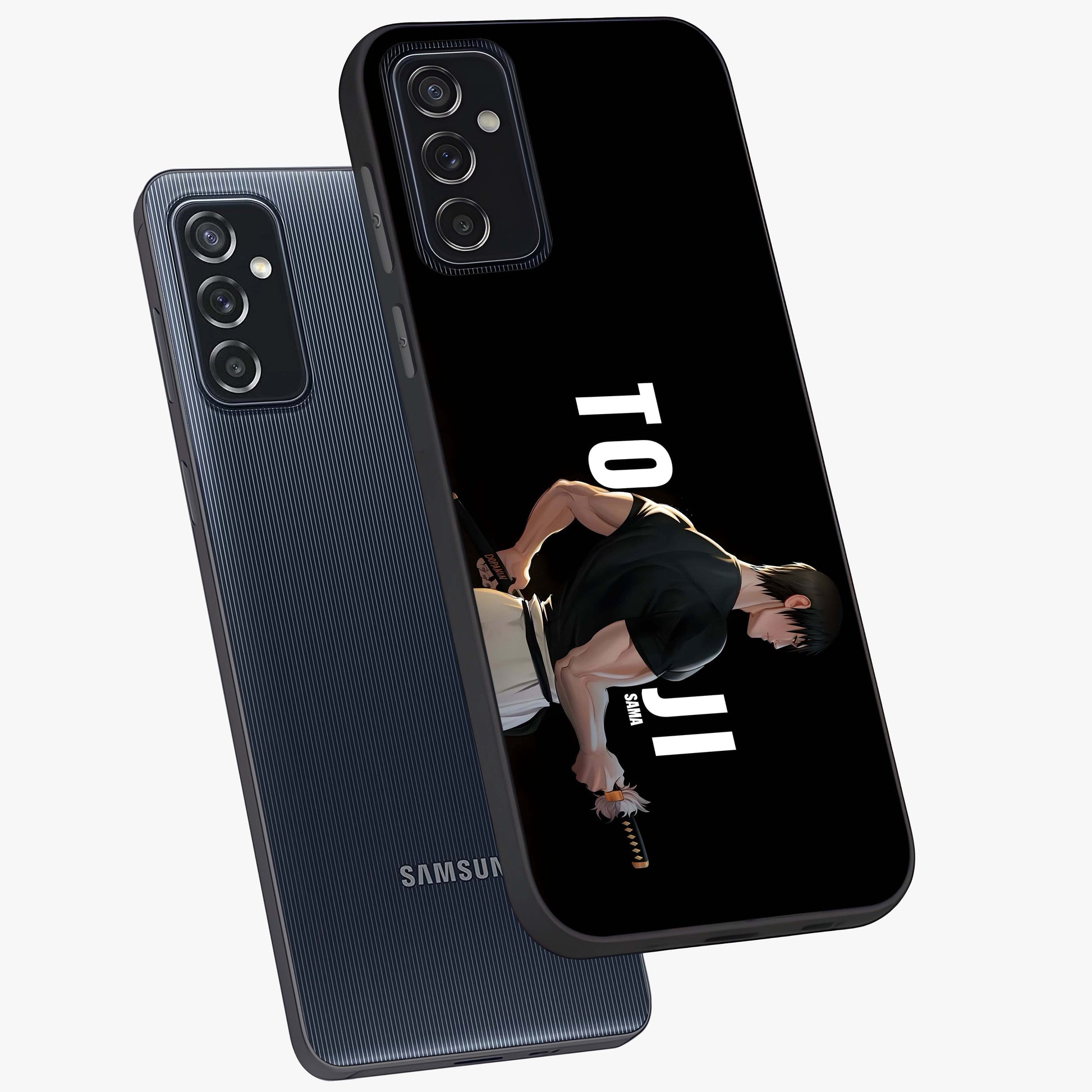 Midnight Blade Resolve Glass Case displayed in angled mockup highlighting powerful blade illustration with dramatic dark aesthetic.