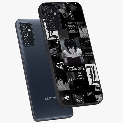 Midnight Chaos Mind Glass Case displayed in angled mockup highlighting chaotic artistic design with dramatic midnight aesthetic.