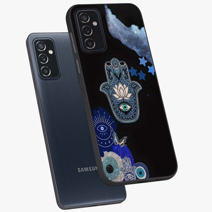 Mystic Hand Aura Glass Case displayed in angled mockup highlighting magical aura design with spiritual aesthetic style.