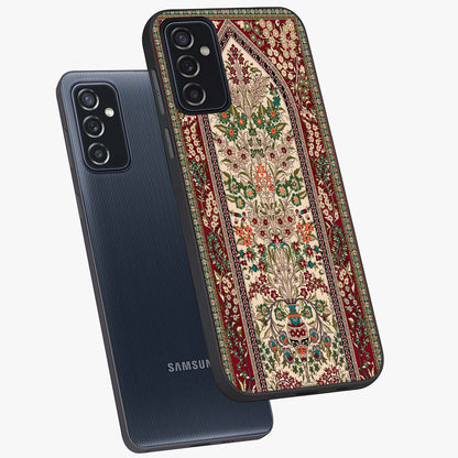 Persian Inspired Glass Case displayed in angled mockup highlighting intricate traditional design with elegant cultural aesthetic.