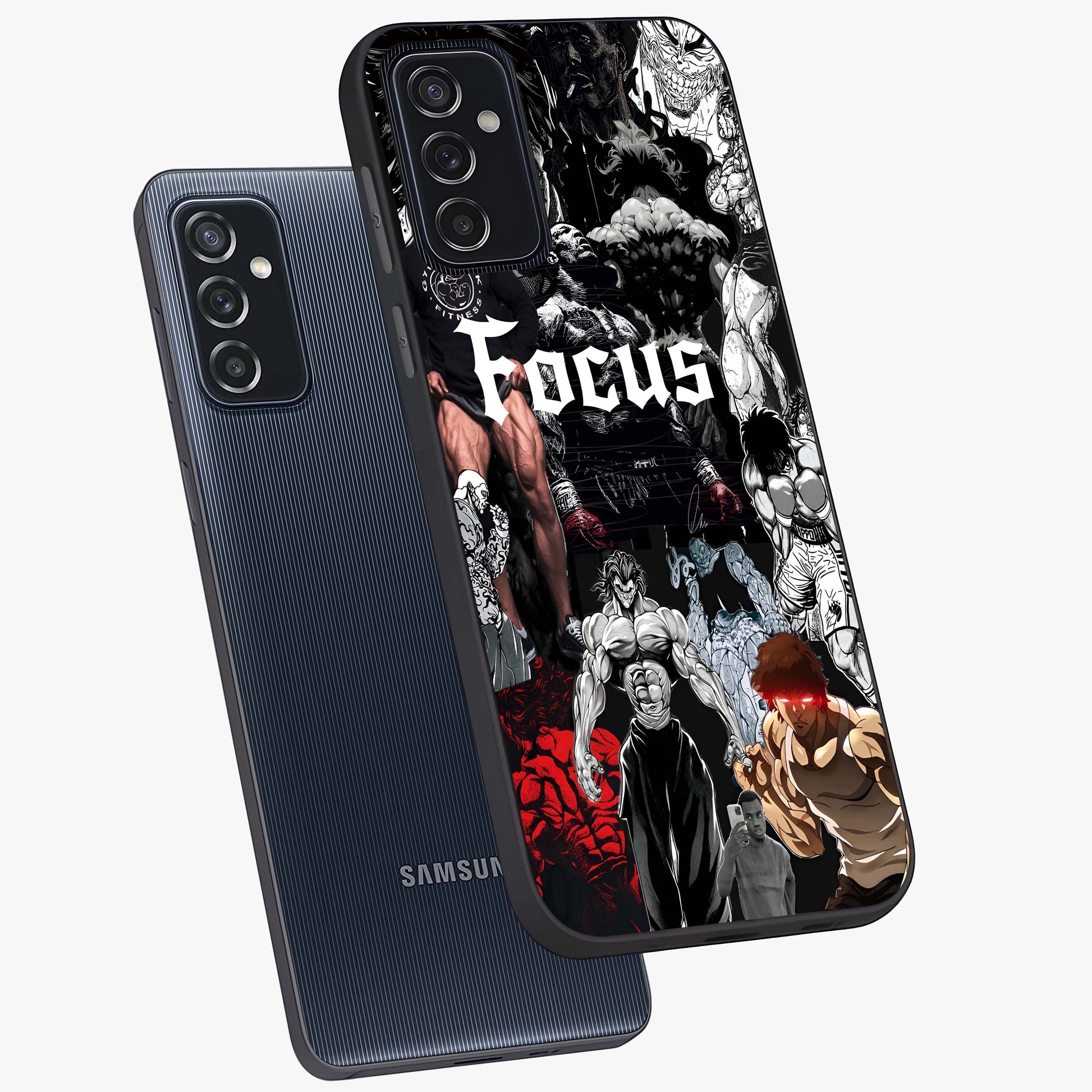 Relentless Power Focus Glass Case displayed in angled mockup highlighting bold statement design with modern aesthetic style.