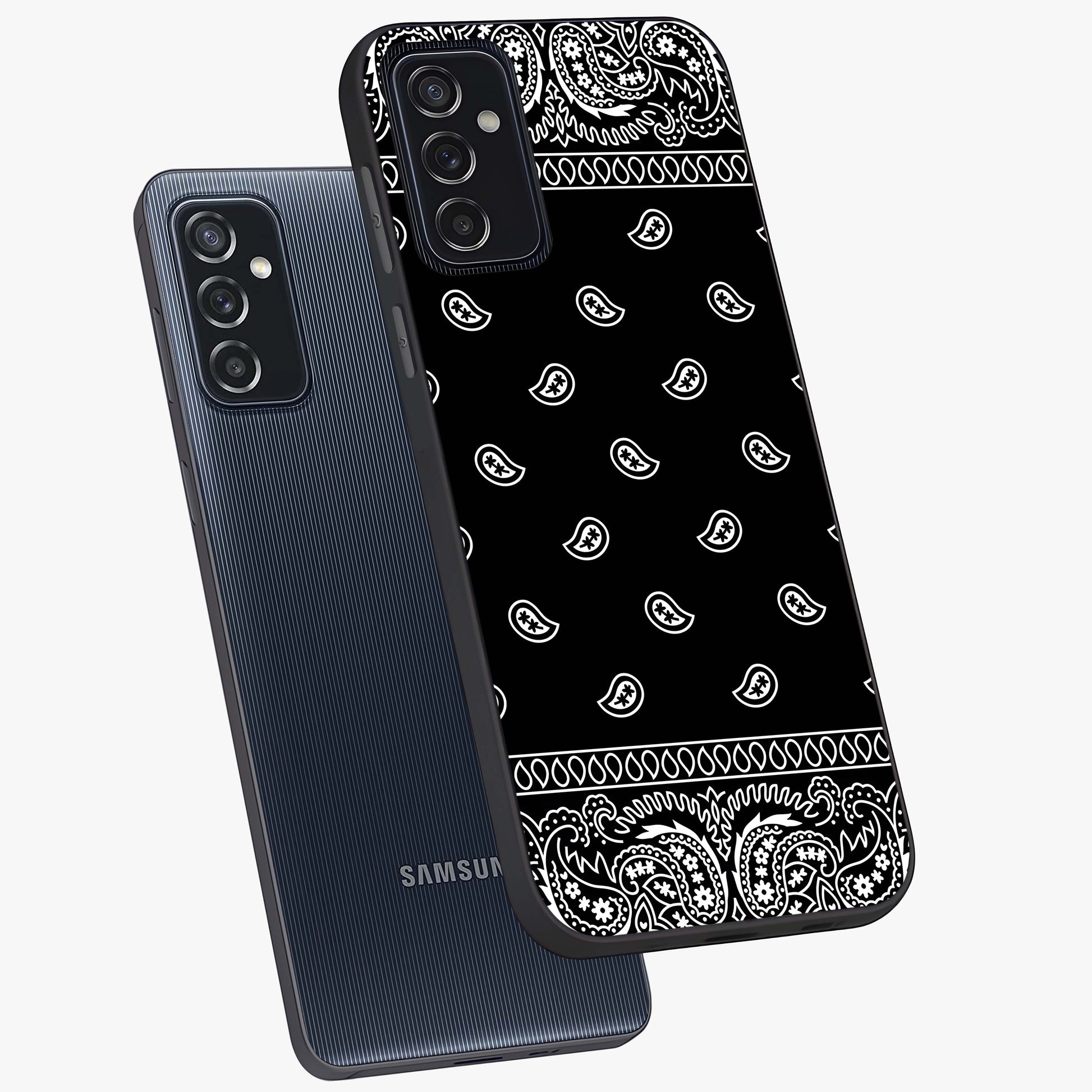 Retro Rebel Threads Glass Case displayed in angled mockup highlighting retro inspired graphic design with rebellious aesthetic.