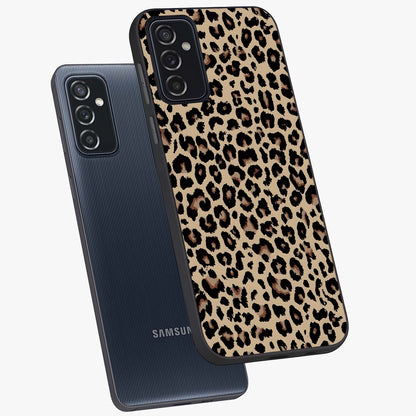 Savage Chic Pattern Glass Case displayed in angled mockup highlighting bold fashion inspired design with chic aesthetic.