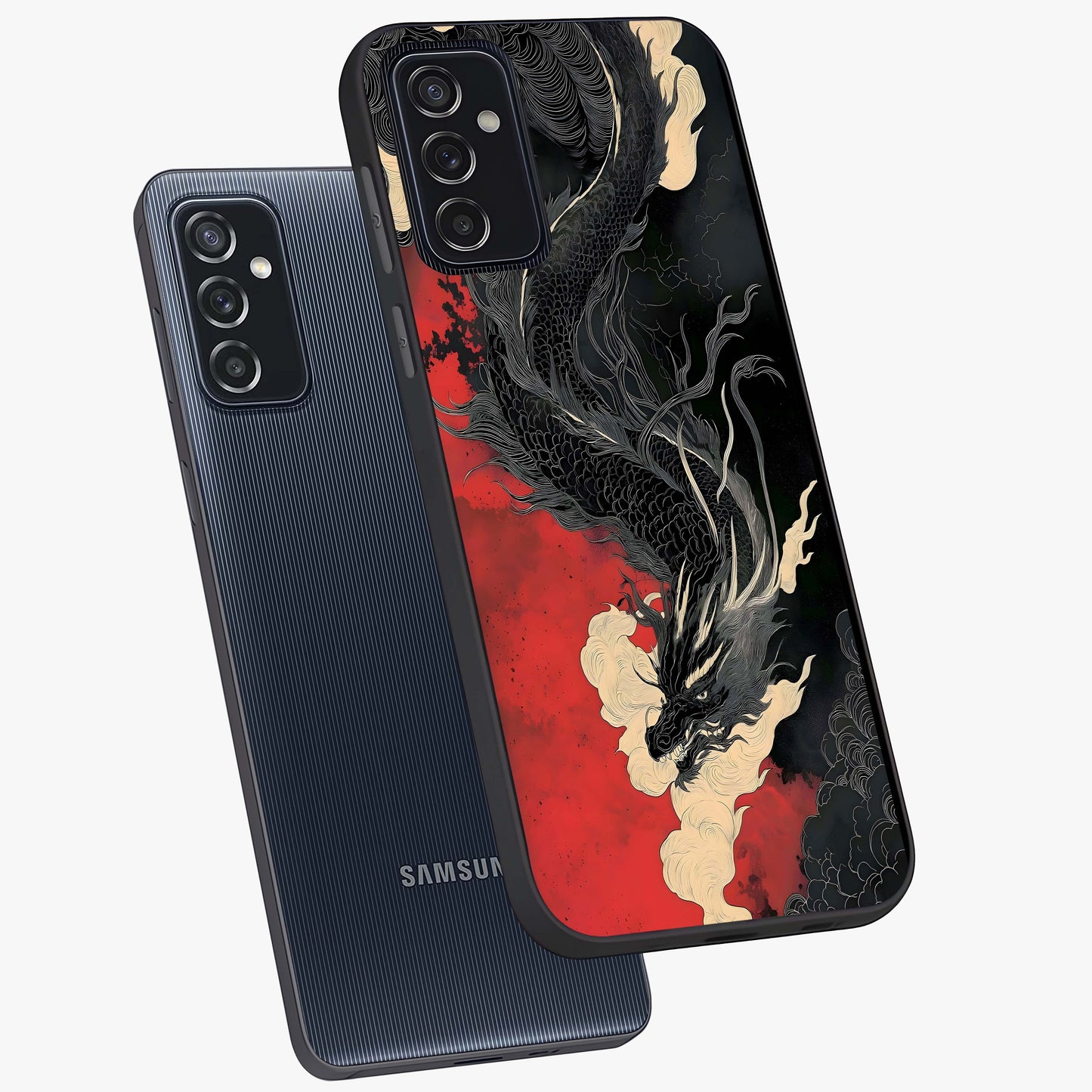Shadow Dragon Fury Glass Case displayed in angled mockup highlighting powerful dragon illustration with dark fantasy aesthetic.