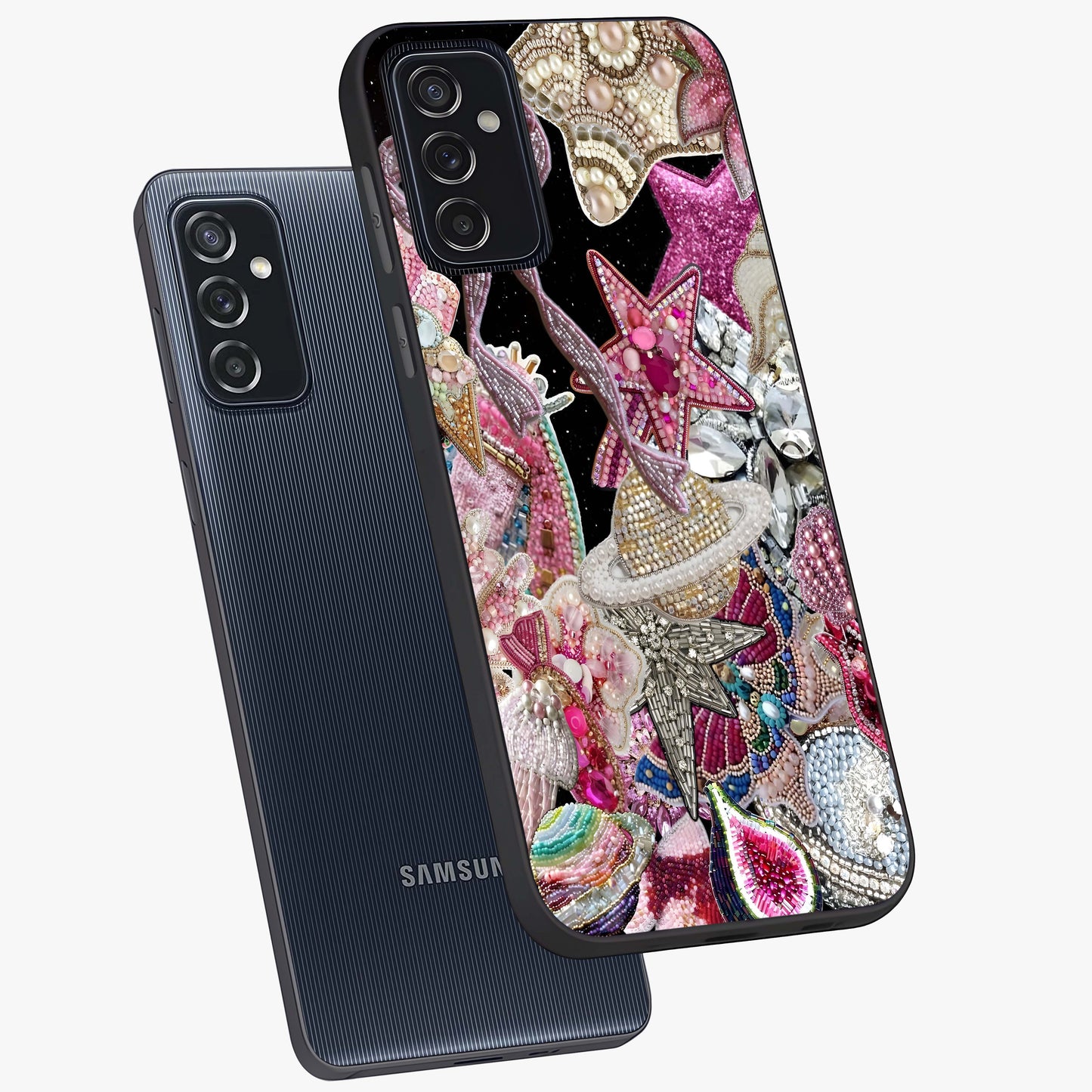 Starlit Jewel Dream Glass Case displayed in angled mockup highlighting glowing celestial jewel design with dreamy aesthetic.