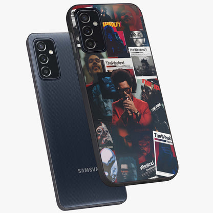 The Weeknd Glass Case displayed in angled mockup highlighting stylish pop culture inspired design with modern aesthetic.