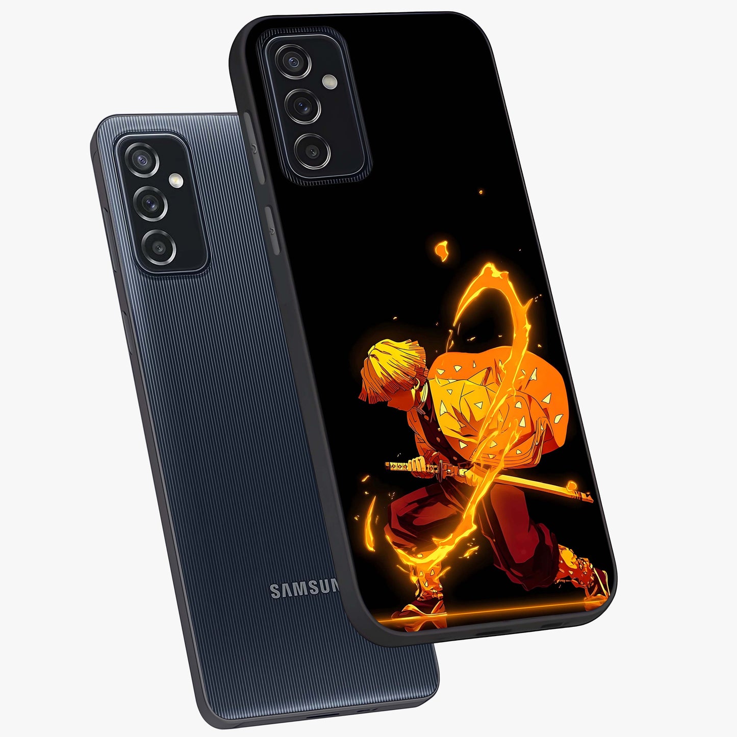 Thunder Flame Execution Glass Case displayed in angled mockup highlighting dramatic fire themed design with intense fantasy aesthetic.