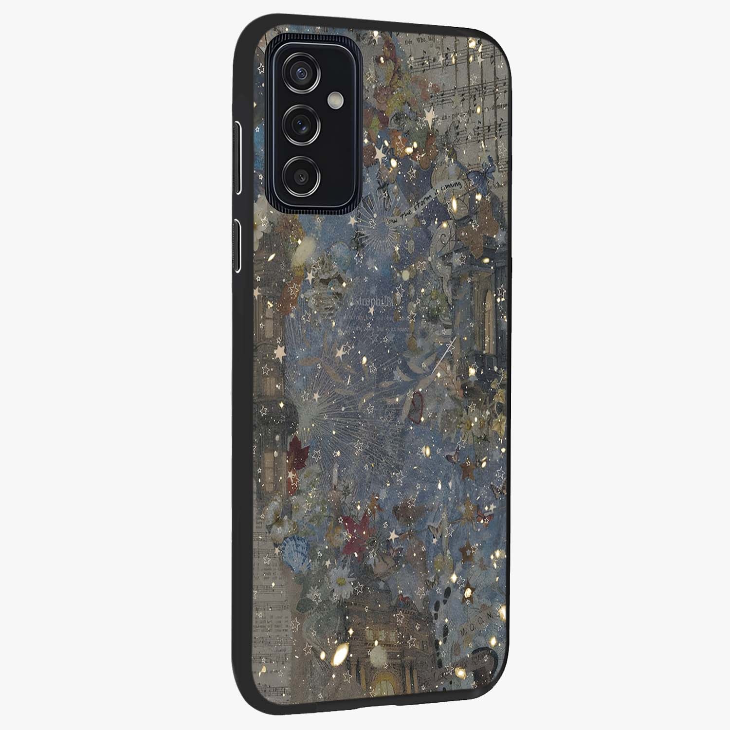 Aesthetic Astrolophia Glass Case upright view showcasing soft aesthetic theme with stylish modern look.