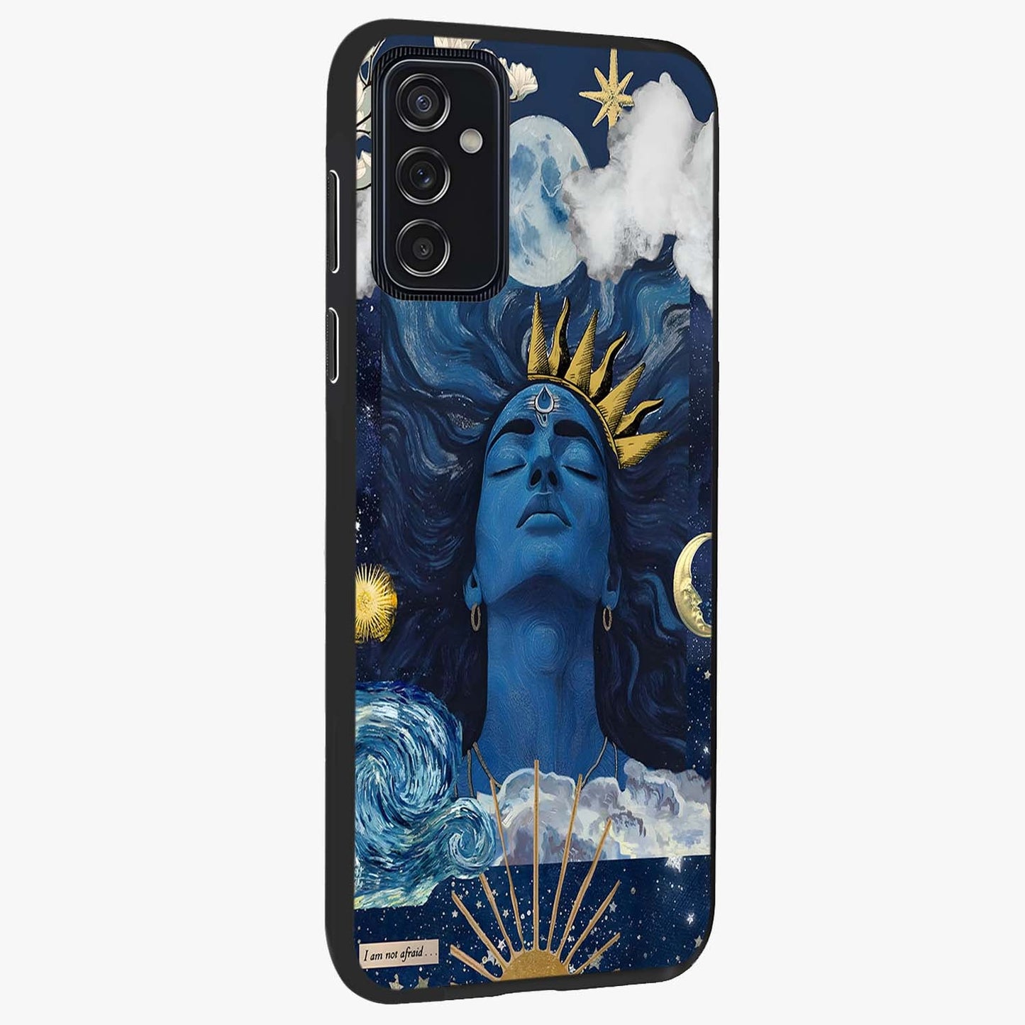 Aesthetic Lord Shiva Glass Case upright view showcasing powerful Lord Shiva artwork with devotional theme.