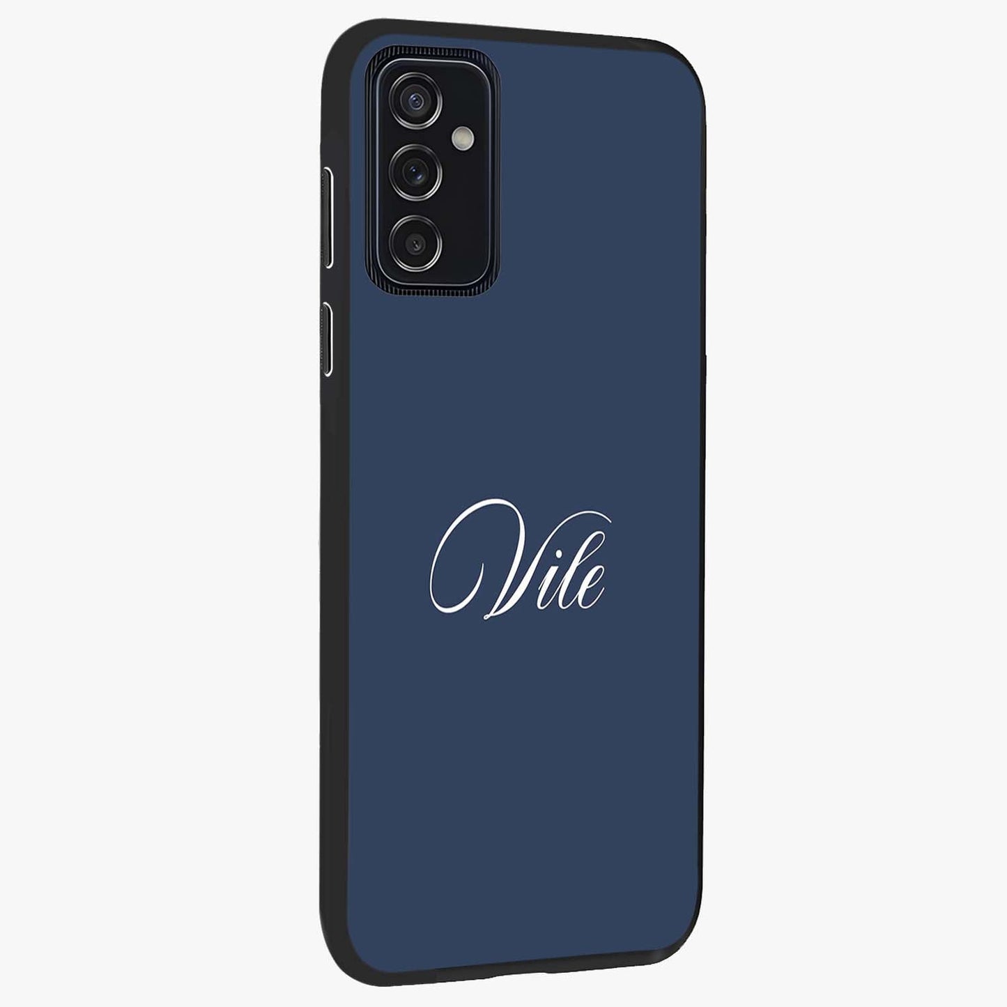 Blue Vintage Floral Pattern Glass Case displayed in angled mockup highlighting classic blue floral pattern and retro aesthetic design.