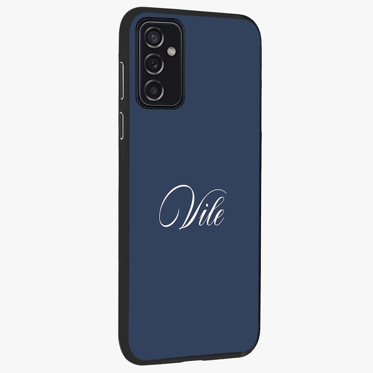 Blue Vintage Floral Pattern Glass Case displayed in angled mockup highlighting classic blue floral pattern and retro aesthetic design.