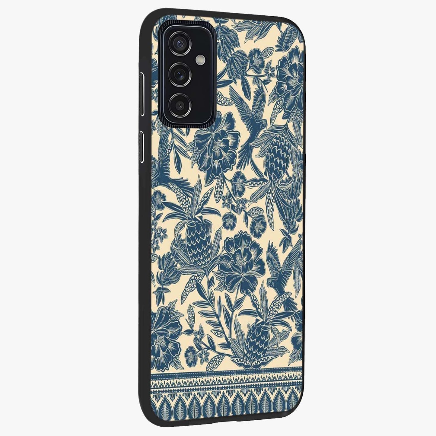 Heirloom Wild Bloom Glass Case upright view showcasing delicate wildflower artwork with timeless floral theme.