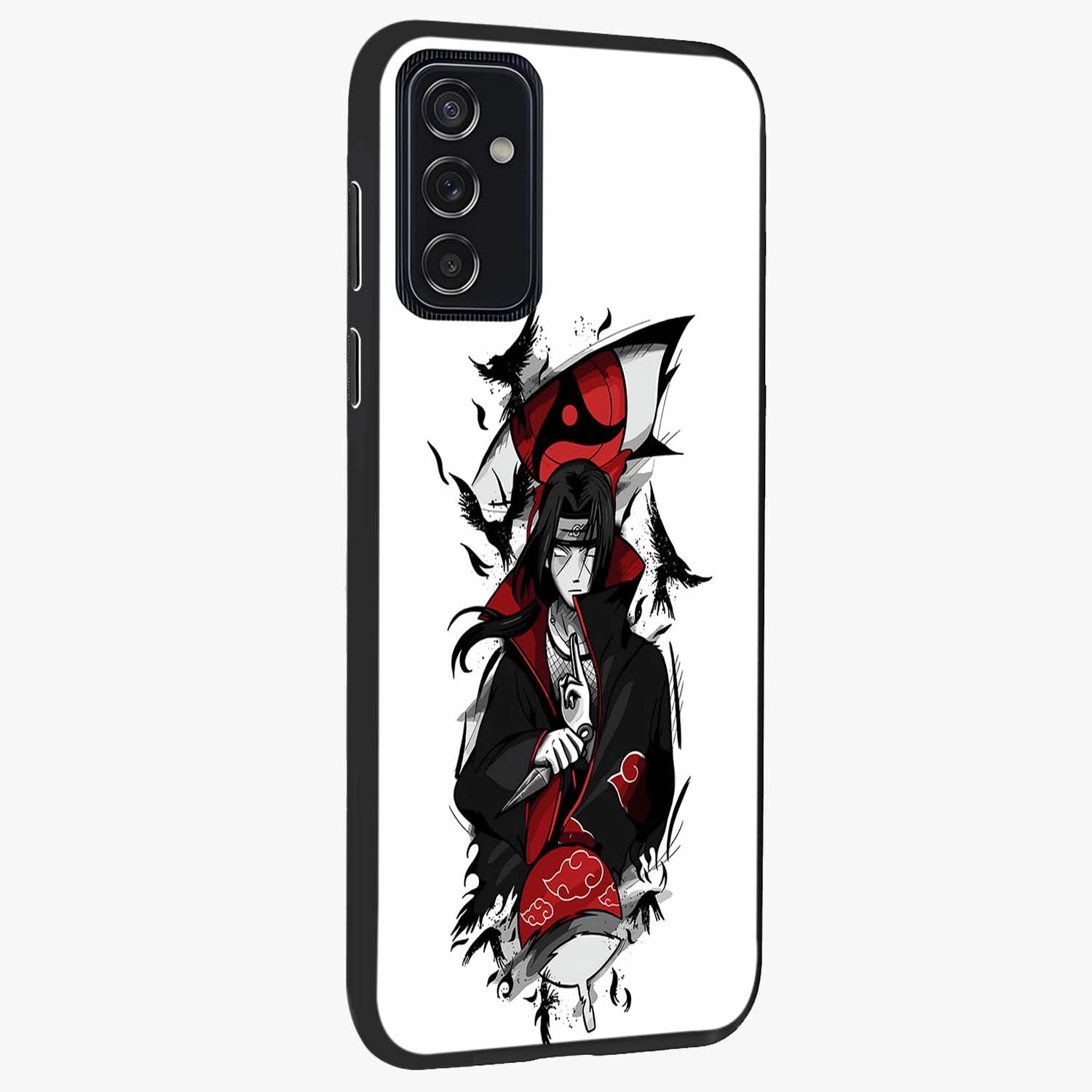 Itachi Limited Edition Naruto Anime Glass Case upright view showcasing intense anime artwork with powerful character theme.
