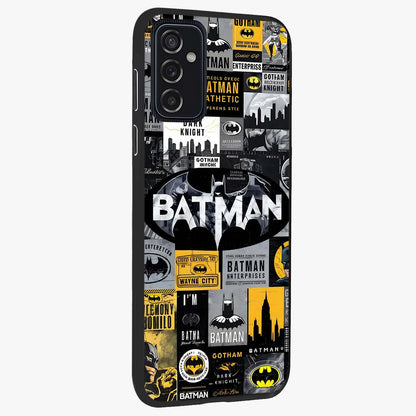 Knight Gotham Rise Glass Case upright view showcasing bold vigilante themed artwork with gothic city vibe.