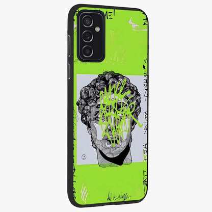 Neo Graffiti Rebellion Glass Case upright view showcasing colorful graffiti artwork with bold modern street style.