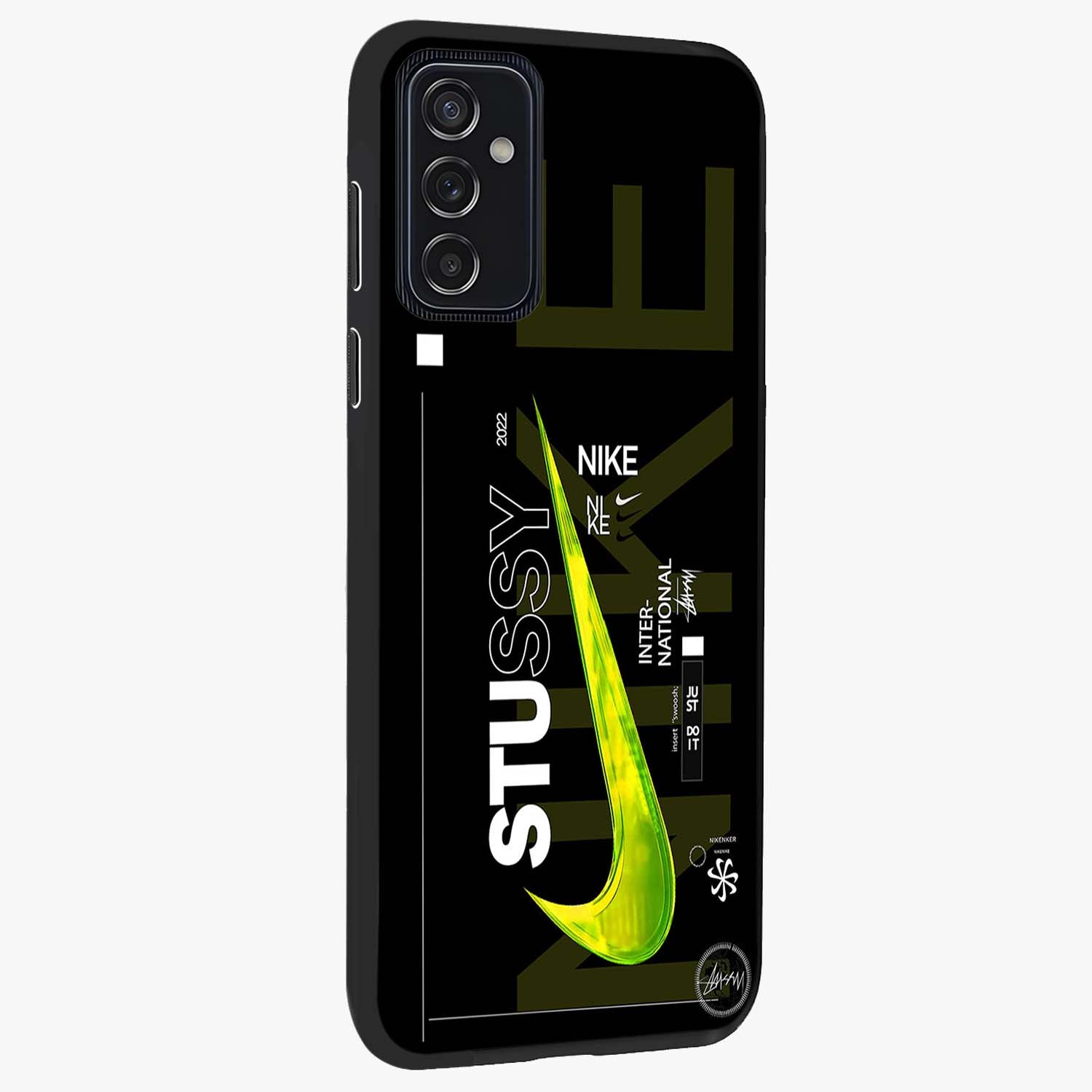 Neon Street Edition Glass Case upright view showcasing colorful neon artwork with modern street culture theme.