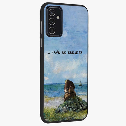 Peace Beyond War Glass Case upright view showcasing powerful peace symbol artwork with inspirational theme.
