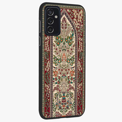 Persian Inspired Glass Case upright view showcasing decorative Persian artwork with rich heritage theme.