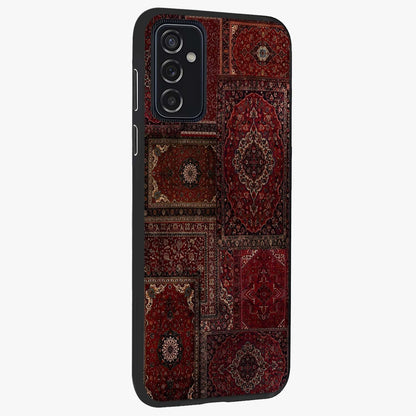 Persian Velvet Tale Glass Case upright view showcasing elegant Persian artwork with classic heritage theme.