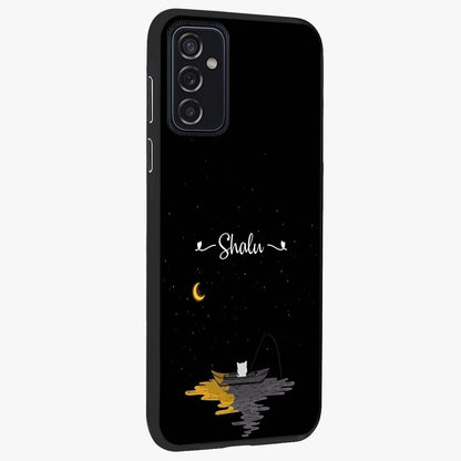 Silent Night Row Glass Case upright view showcasing tranquil night artwork with serene landscape theme.