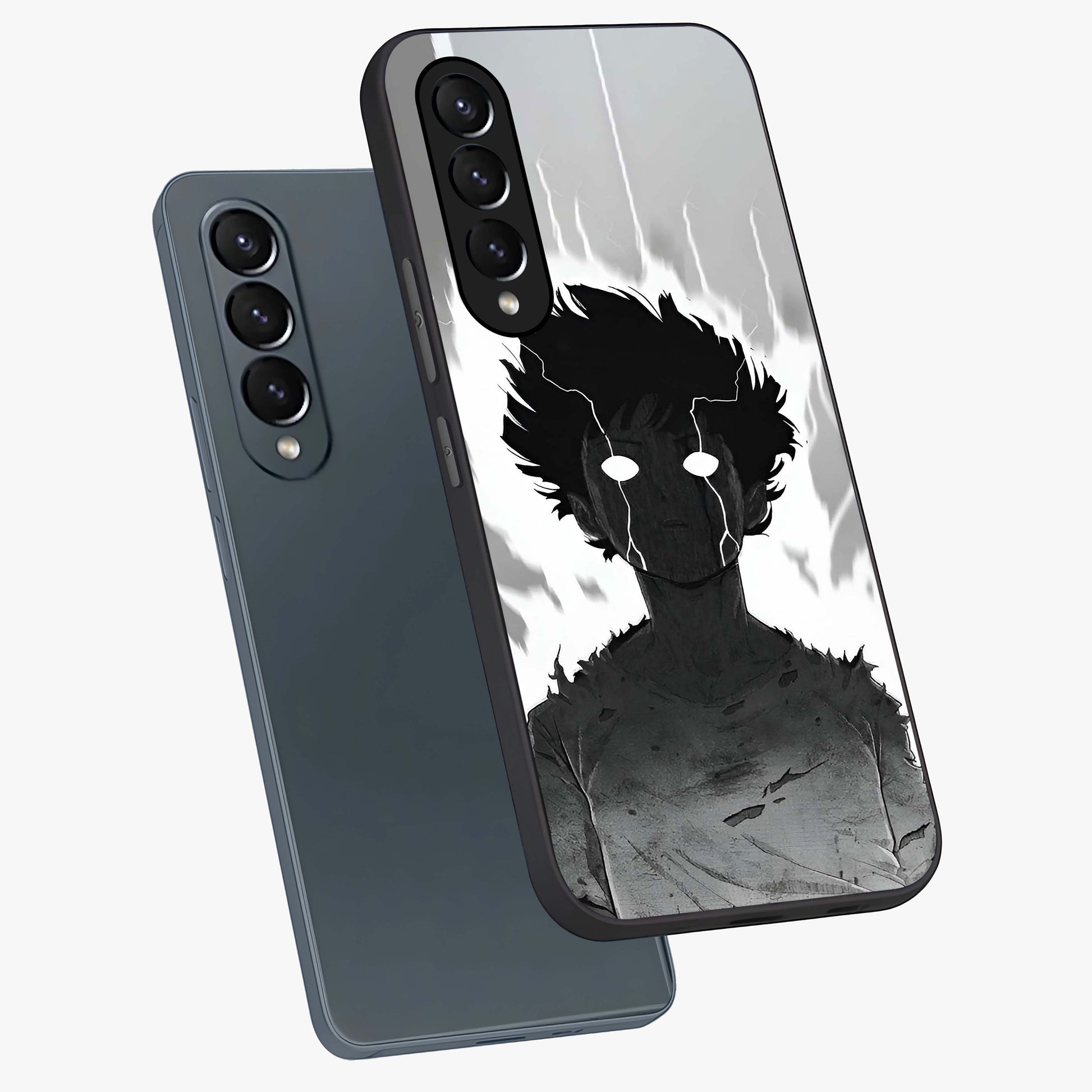 Awakened Inner Rage Glass Case displayed in angled mockup highlighting powerful graphic design and bold artistic theme.