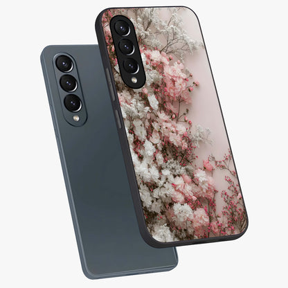 Blush Blossom Cloud Glass Case displayed in angled mockup highlighting soft cloud and blossom design with pastel aesthetic.