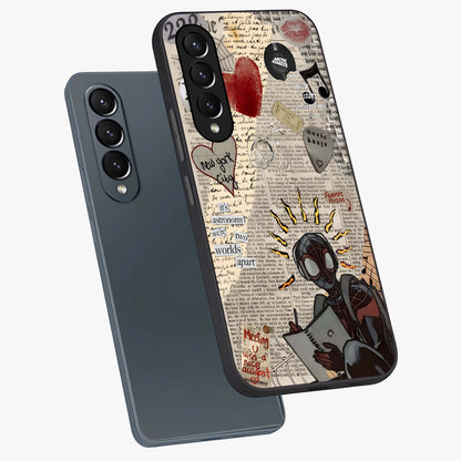 City Dream Sketch Glass Case displayed in angled mockup highlighting minimal city illustration with aesthetic sketch style.