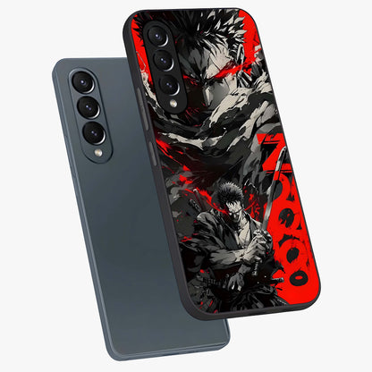 Demon Sword Resolve Glass Case displayed in angled mockup highlighting powerful demon sword illustration with dark fantasy aesthetic.