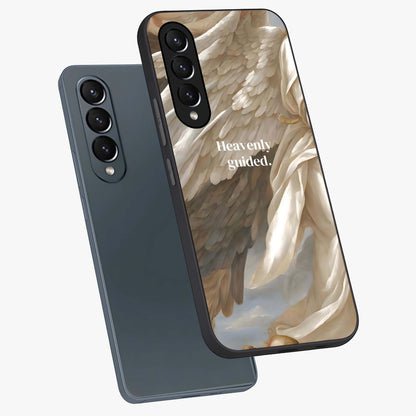 Divine Winged Grace Glass Case displayed in angled mockup highlighting graceful wing design with divine aesthetic style.